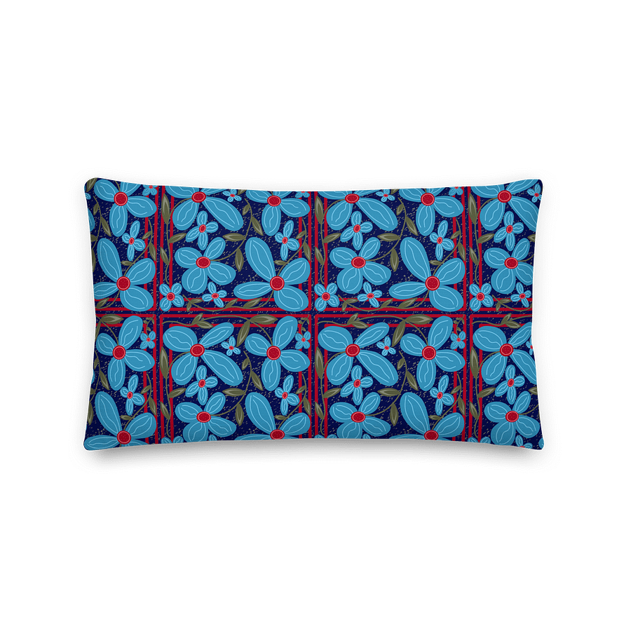 Posey Blue – Premium All-Over Print Pillow product image (1)