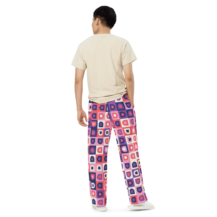BUIII Retro Geometric: Amethyst Dawn Wide-Leg Pants product image (5)