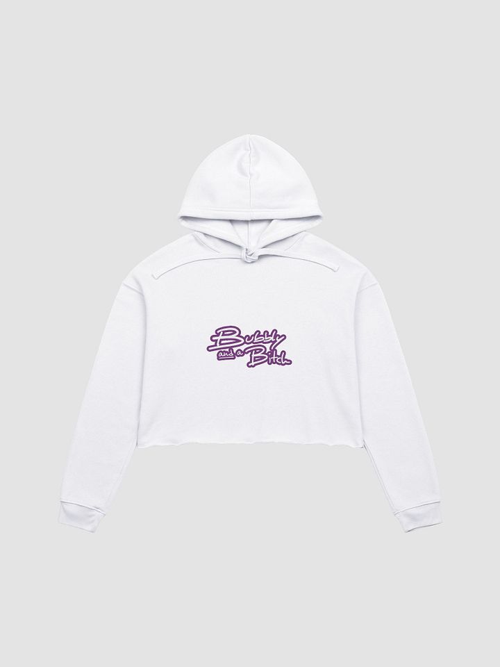 Bubbly and a B*tch (lined design, #763D7D) fleece cropped hoodie product image (2)
