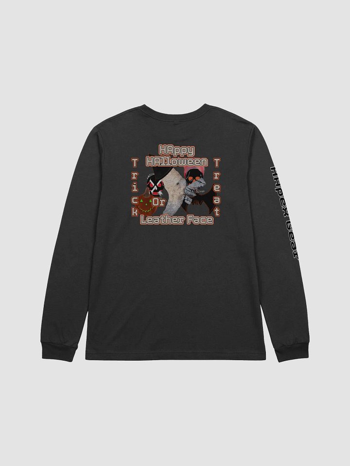 Supersoft Long Sleeve T-Shirt - HAppy HAlloween - Sick Leather Face product image (1)