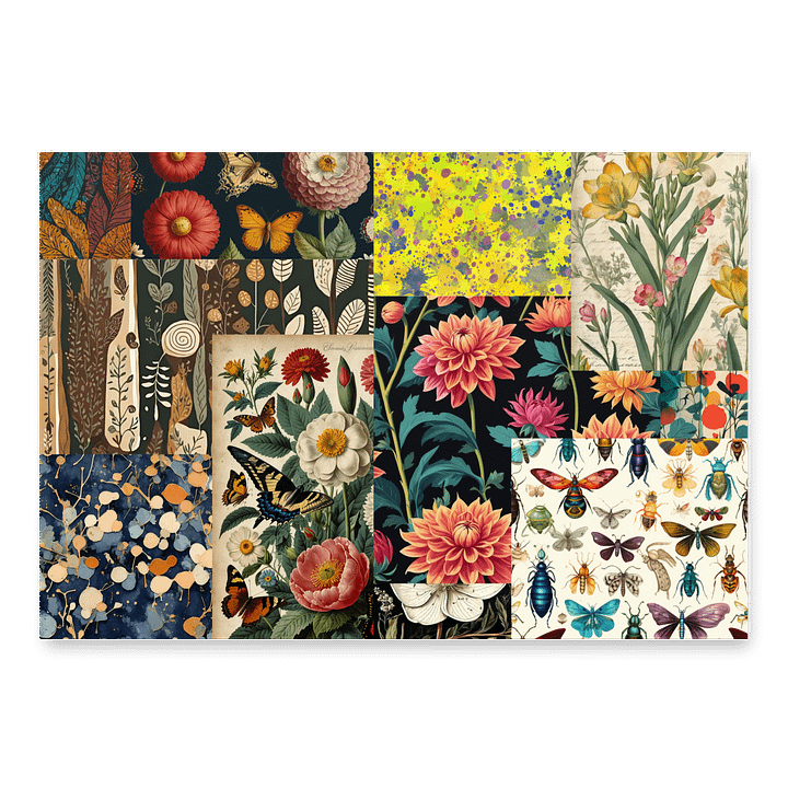 Edward Martin Mixed Media Collage Sheets No.768-Set of 3 Different Papers product image (1)