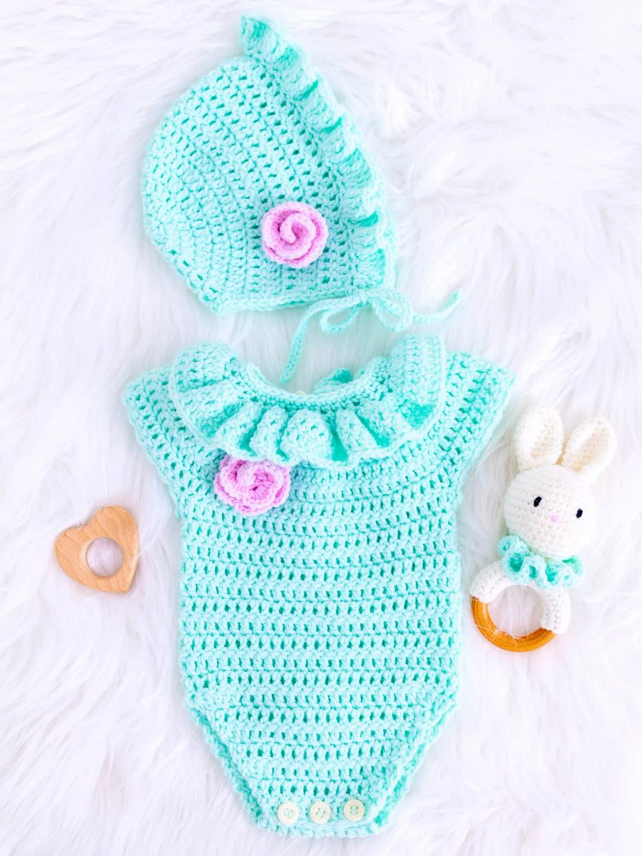 Crochet Pattern: Freya Baby Romper product image (6)