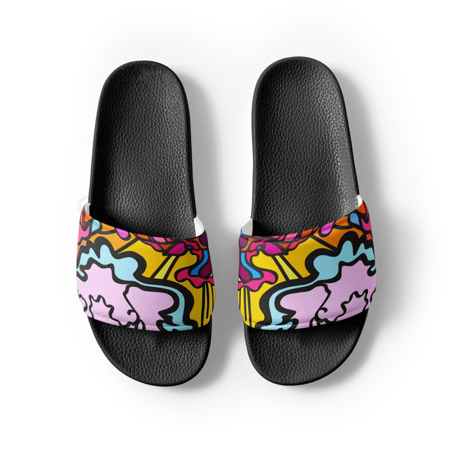 Vibrant Swirls Women's Slides - Wave at Sunset product image (4)
