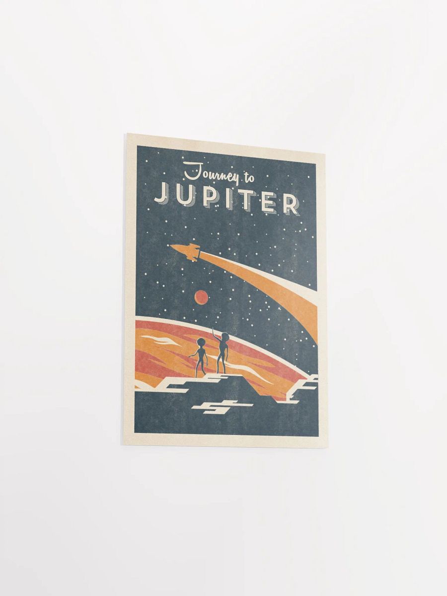 Journey to Jupiter — Vintage space poster, retro space art, propaganda poster, retrofuturism art, retro sci-fi print product image (7)