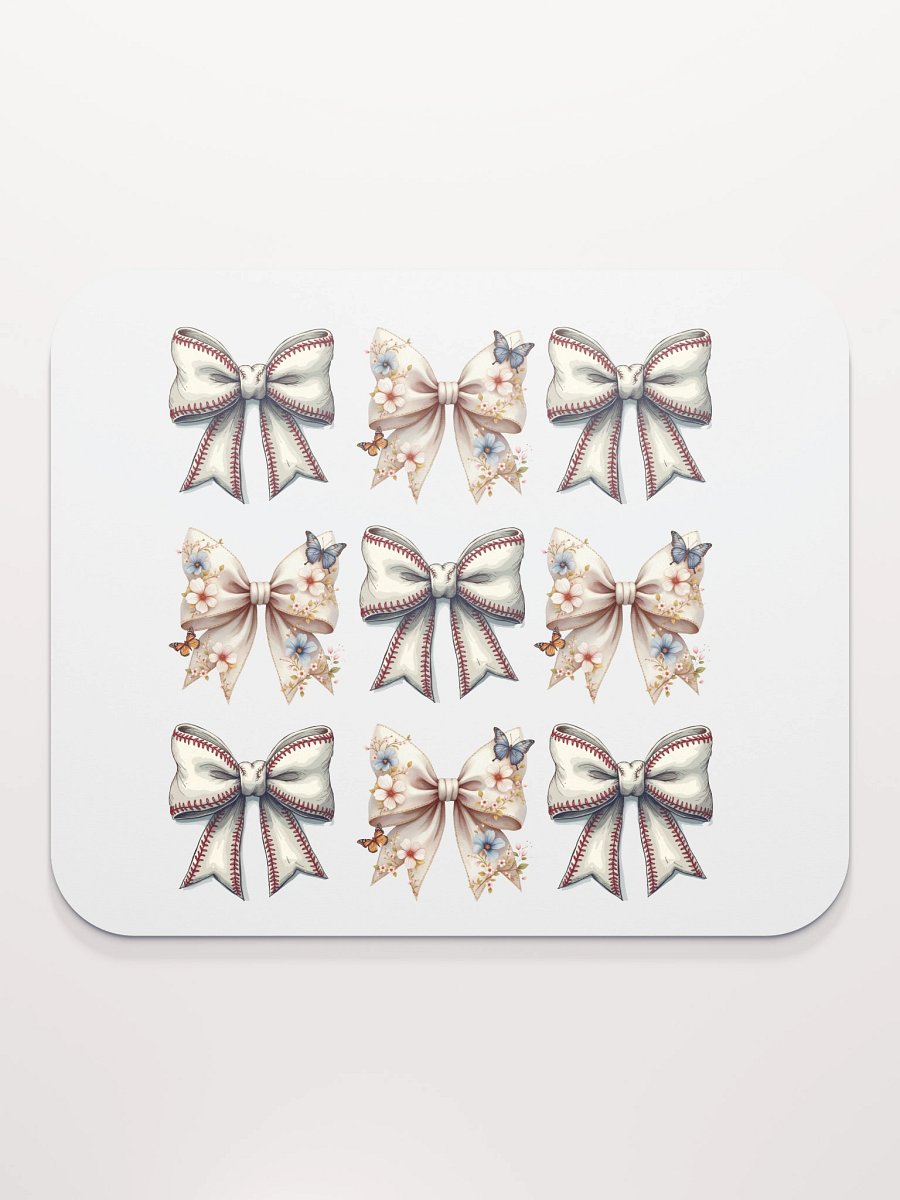 Spring Bows Baseball Floral Fantasy Mouse Pad product image (2)