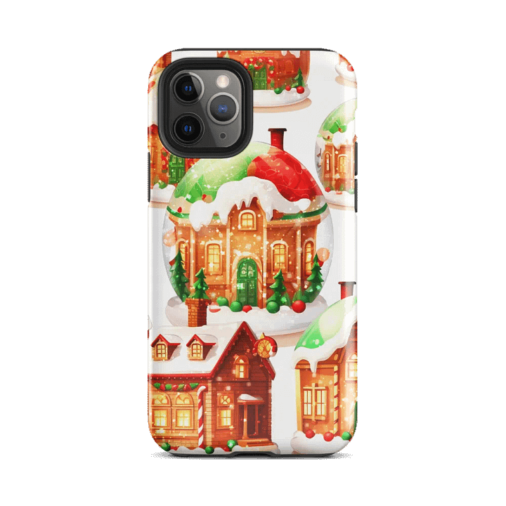 Winter Wonderalnd - Festive Gingerbread Houses iPhone Case product image (25)
