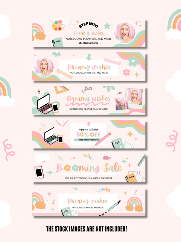 Whimsical MRR/PLR Etsy Banner Templates product image (2)
