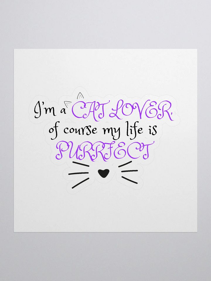 Purrfect Cat Lover Kiss-Cut Stickers product image (1)