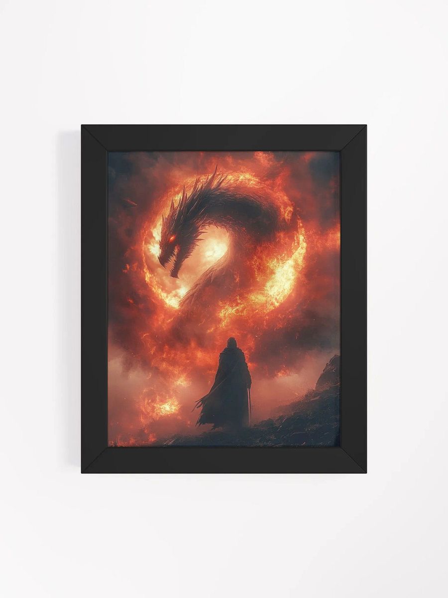 Fire dragon wanderer - Framed High Quality Matte Poster product image (28)