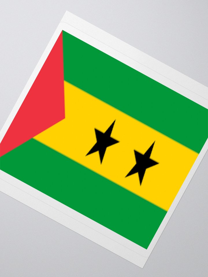 São Tomé and Príncipe Flag Sticker - Durable Vinyl for Indoor Use - Multiple Sizes Available product image (5)