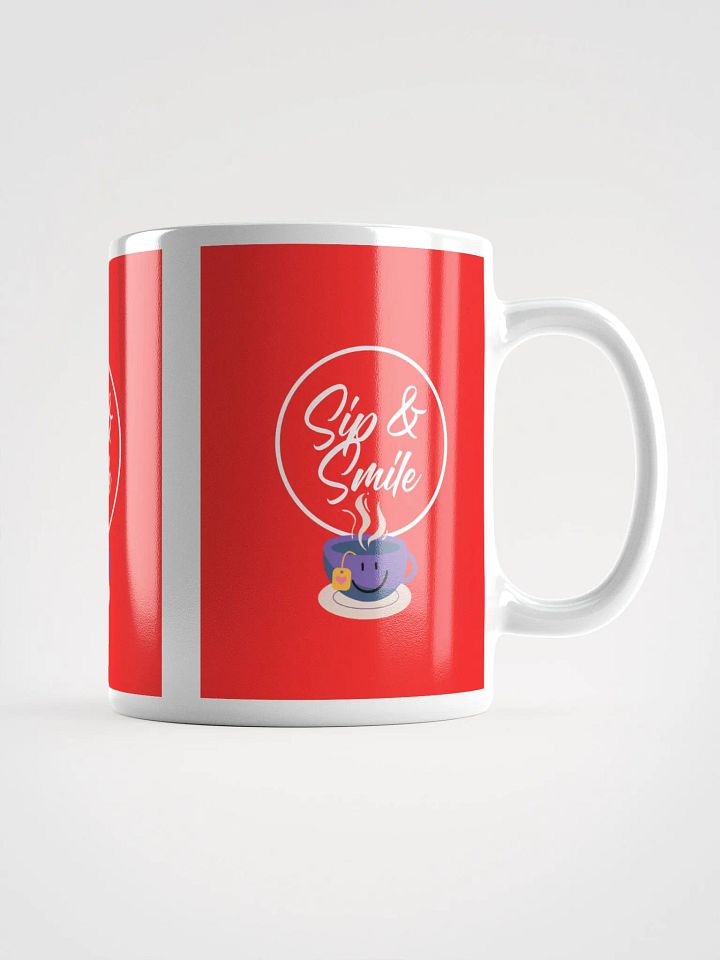 Sip & Smile White Glossy Mug product image (2)