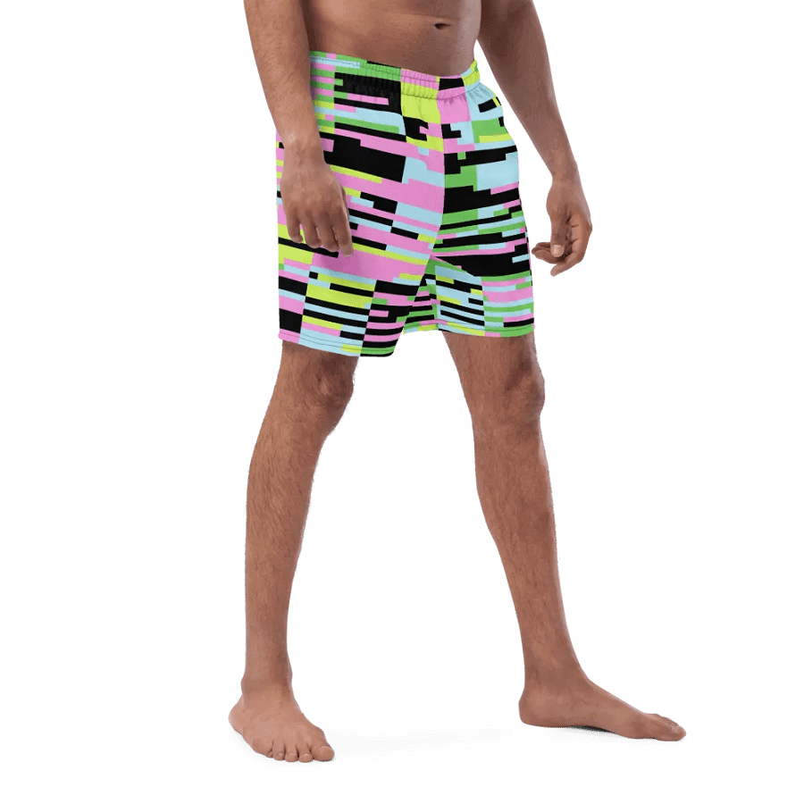 Pixelated Splash Men's Swim Trunks product image (3)