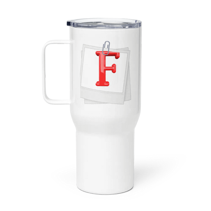 Bold Red F Initial Travel Mug product image (1)