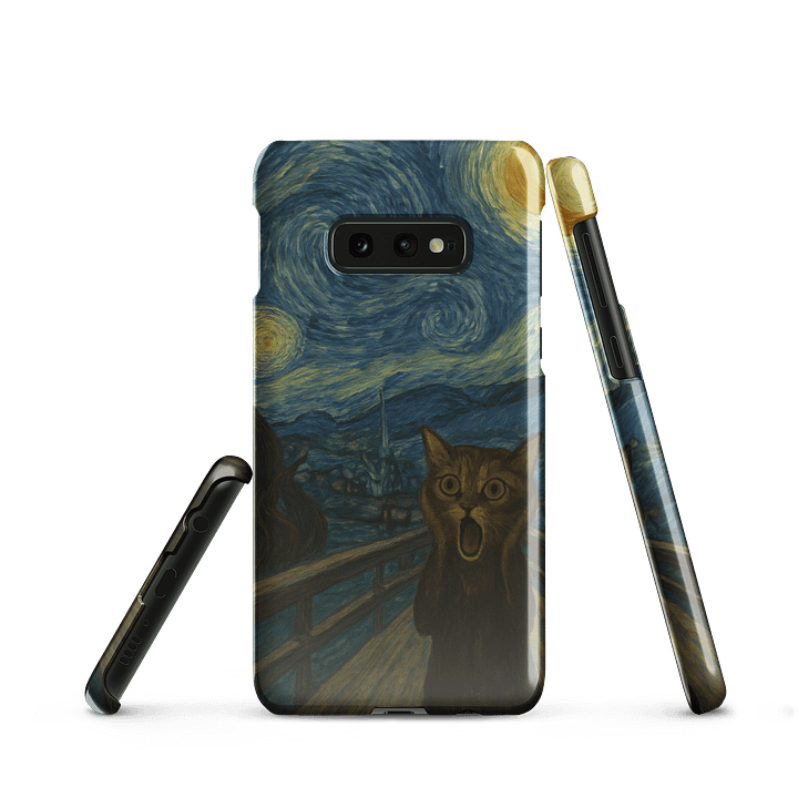 Starry Cat Scream Phone Case product image (2)