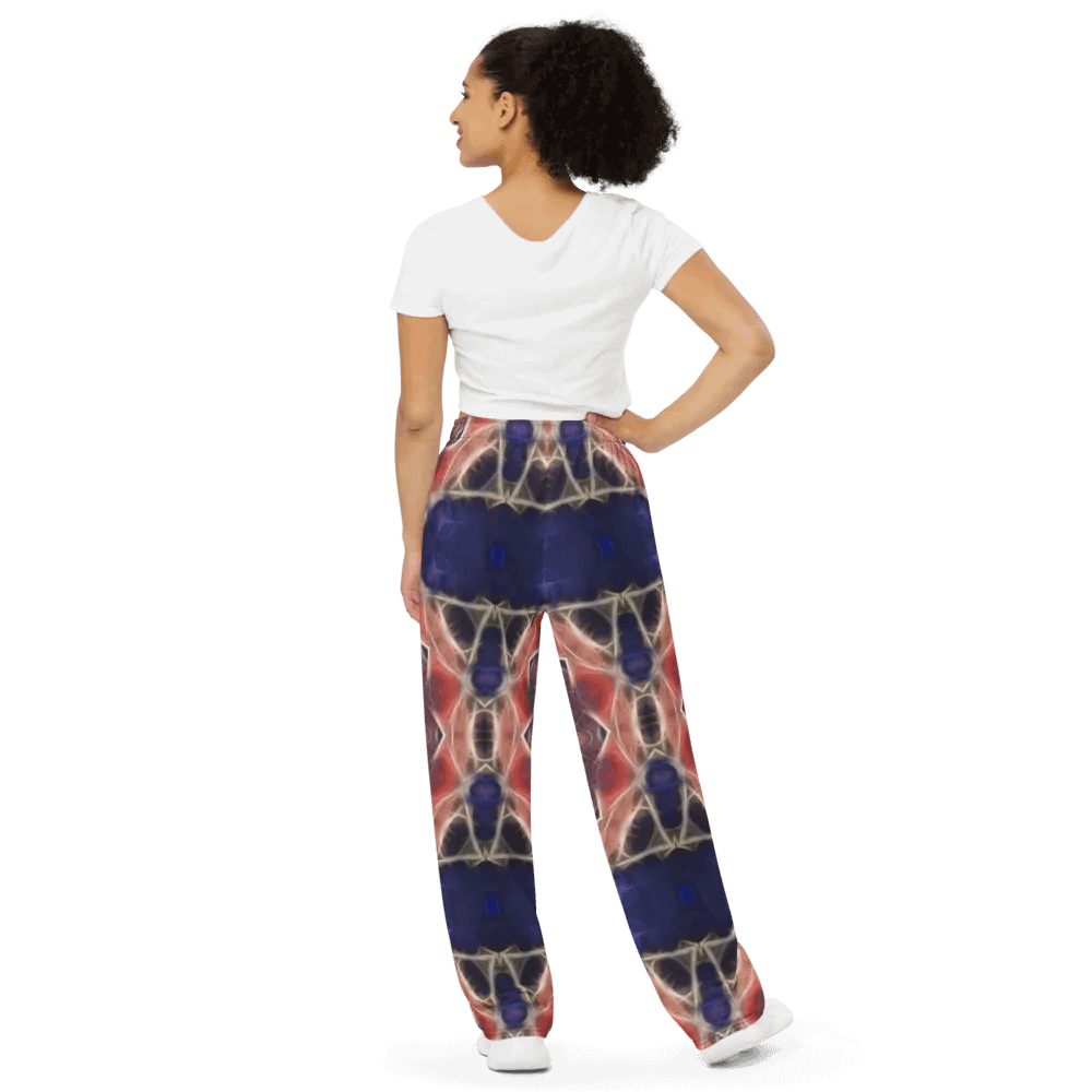 Peachy and Yellow Kaleidoscope Wideleg Pants product image (4)