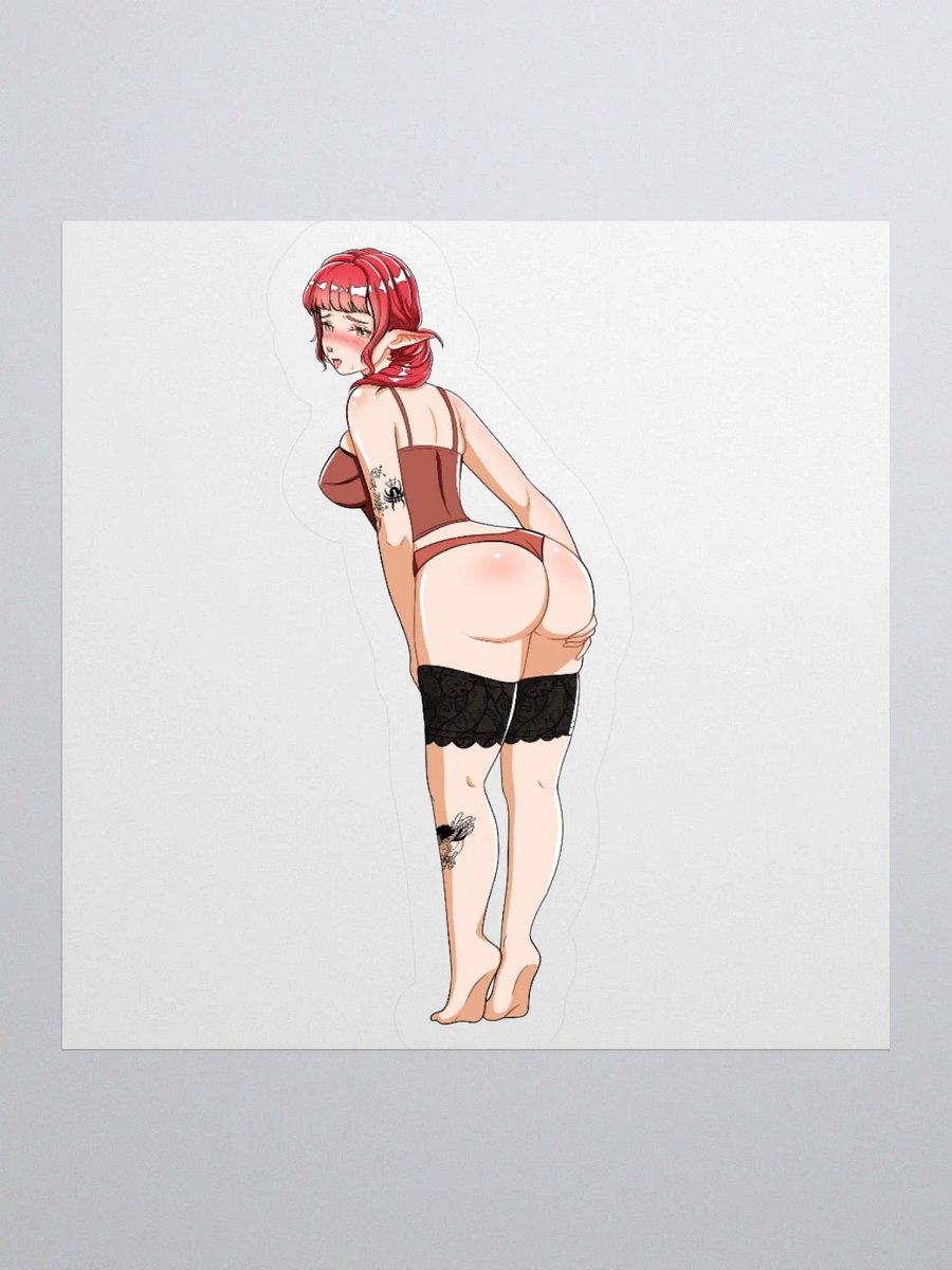 MeeshVS Elf Girl Standing Sticker (Red Hair) product image (1)