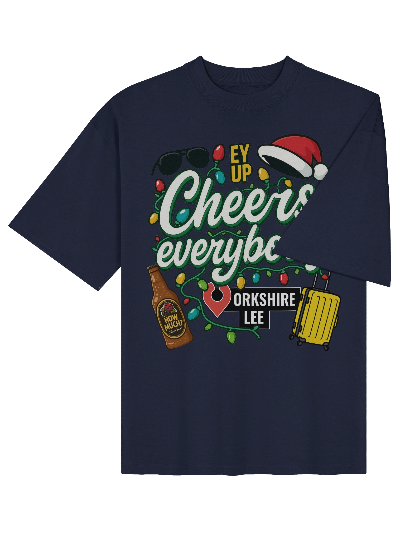 Festive Cheers Everybody Oversized T-Shirt product image (15)