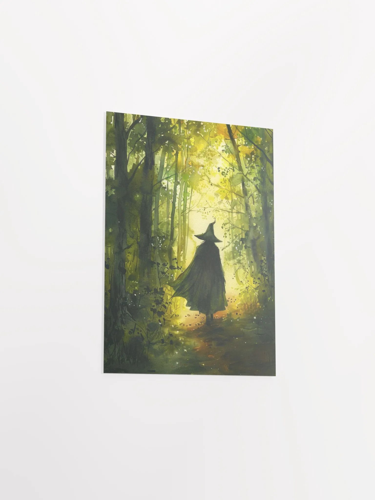 Watercolor Forest Witch Ethereal Art Print product image (28)