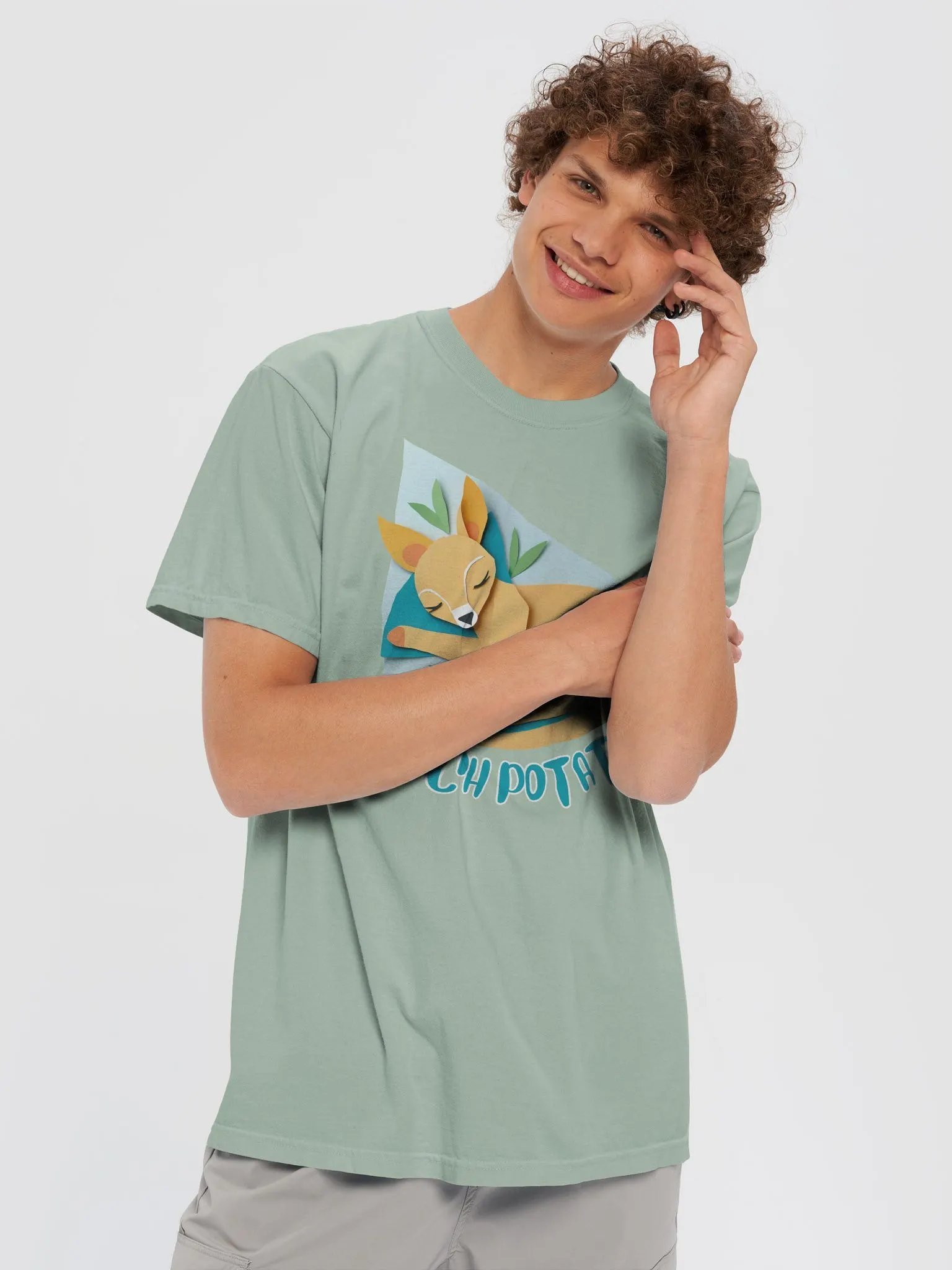 Pouch Potato Funny Cute Sleepy Kangaroo T-shirt product image (59)