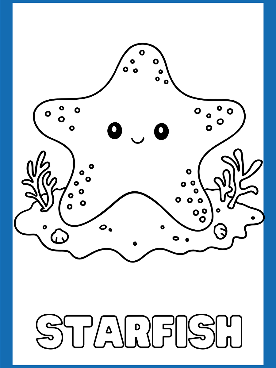 Ocean Friends – Printable and coloring flashcards of sea animals. product image (2)