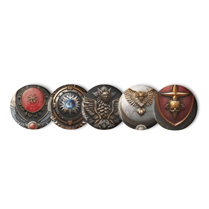 Winged Valor Pin Button Set product image (1)