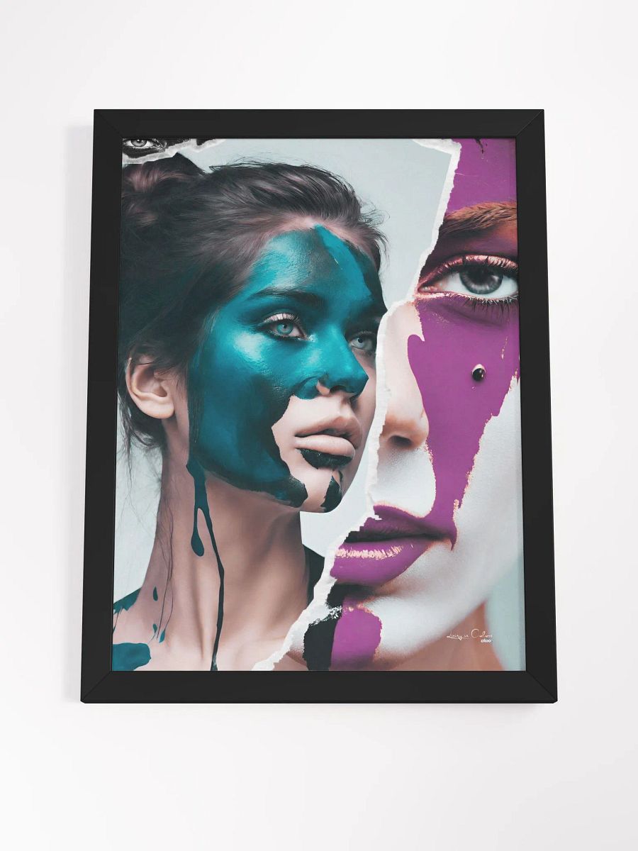 Living in Colors | Three color clash | Framed Collage Painting product image (5)
