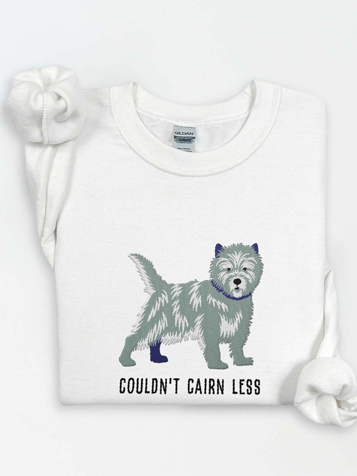 Couldn't Cairn Less Sweatshirt (Embroidered) of a Cairn Terrier(Blue Brindle) product image (1)