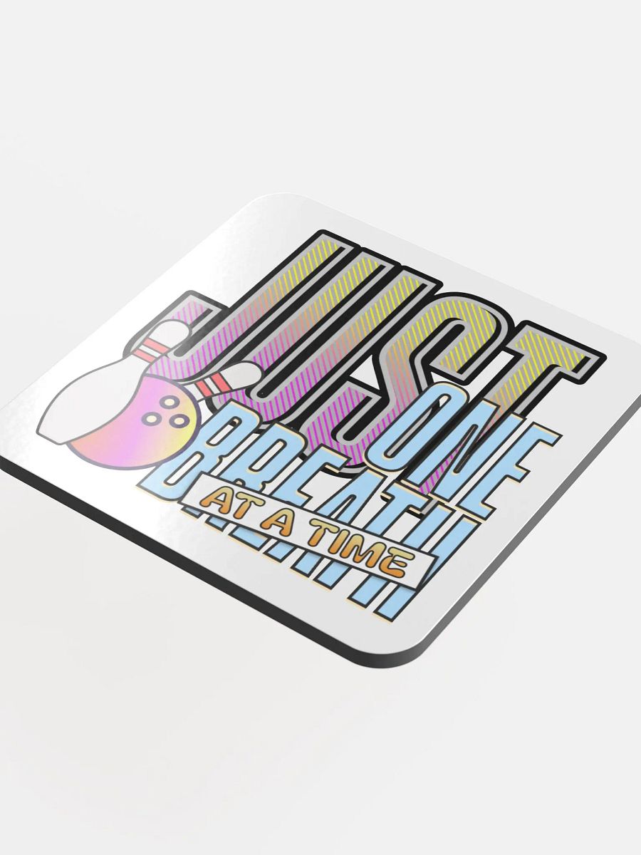 Just One Breath At A Time Bowling Zen Cork Coaster product image (4)
