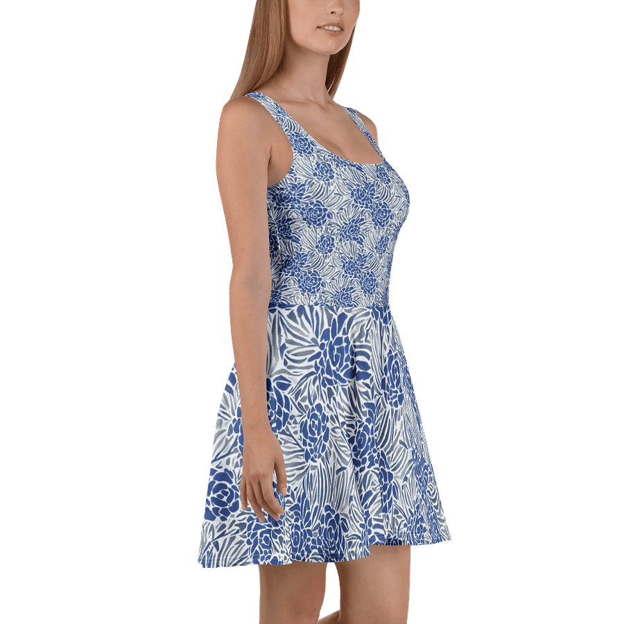 Blue Roses Skater Dress product image (3)