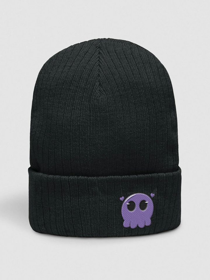 Scruffles Heart Ribbed Knit Beanie product image (2)