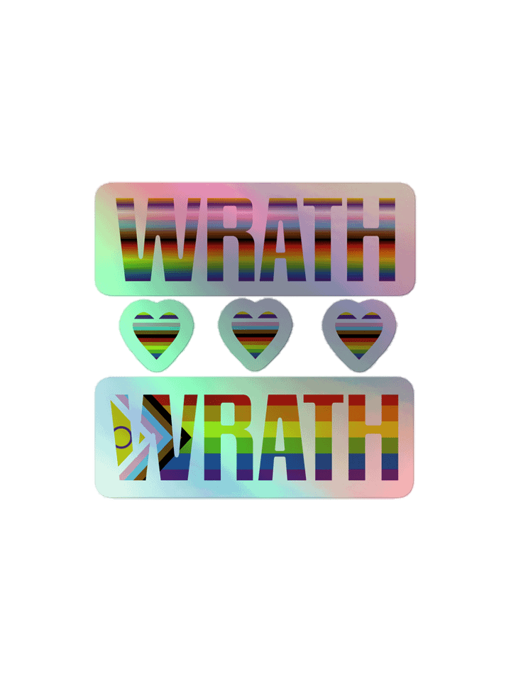 Pride 2023 holographic stickers product image (1)