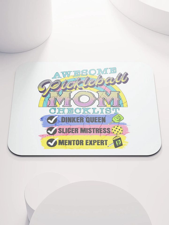 Mom Checklist Pickleball Mouse Pad product image (1)