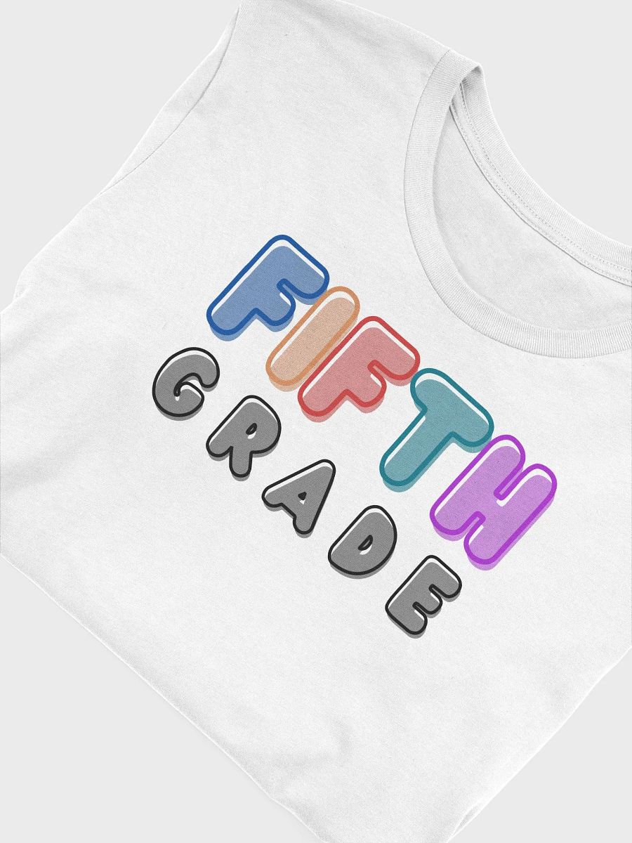5th Grade Teacher Bubble Letters Graphic T-Shirt product image (1)