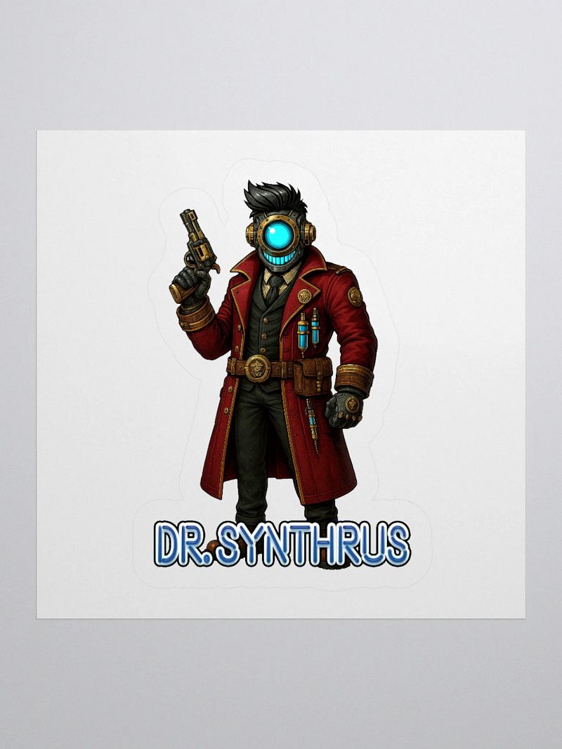RIFTS: Dr. Synthrus - Futuristic Kiss Cut Stickers