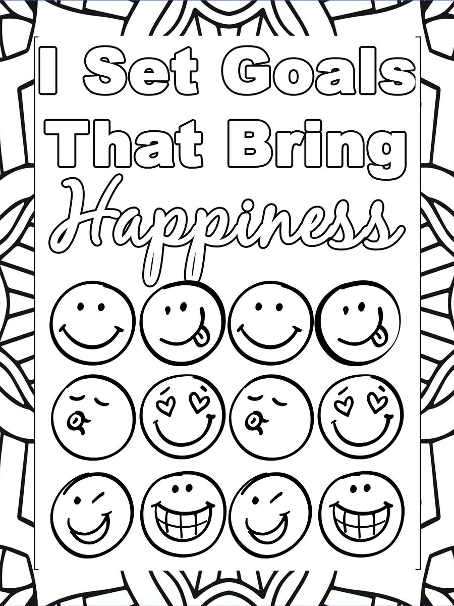 40 Goals Quotes Coloring Pages with Patterns: Motivational Coloring Book for Successful Young Women product image (5)