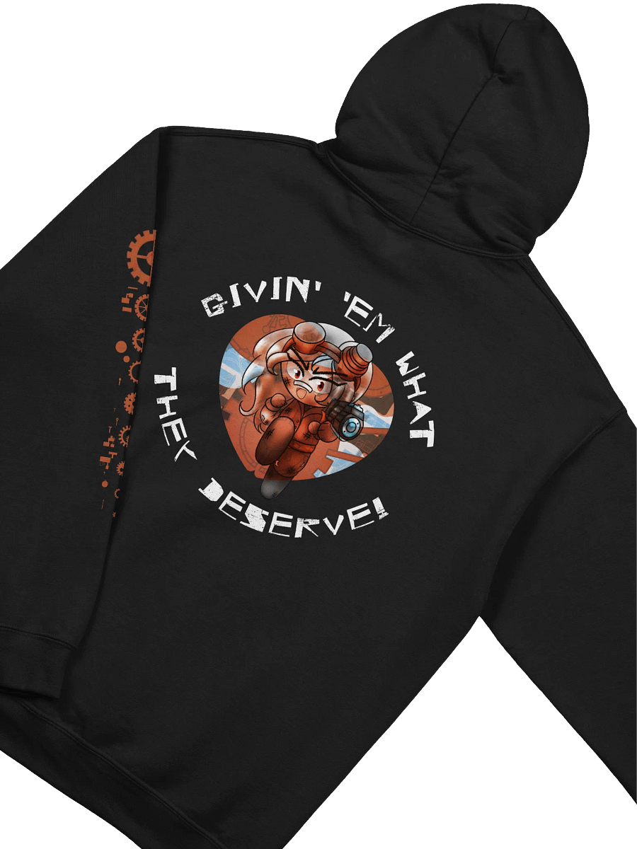 "GIVIN' 'EM WHAT THEY DESERVE!" Chibi Noure Hoodie (with white text) product image (17)