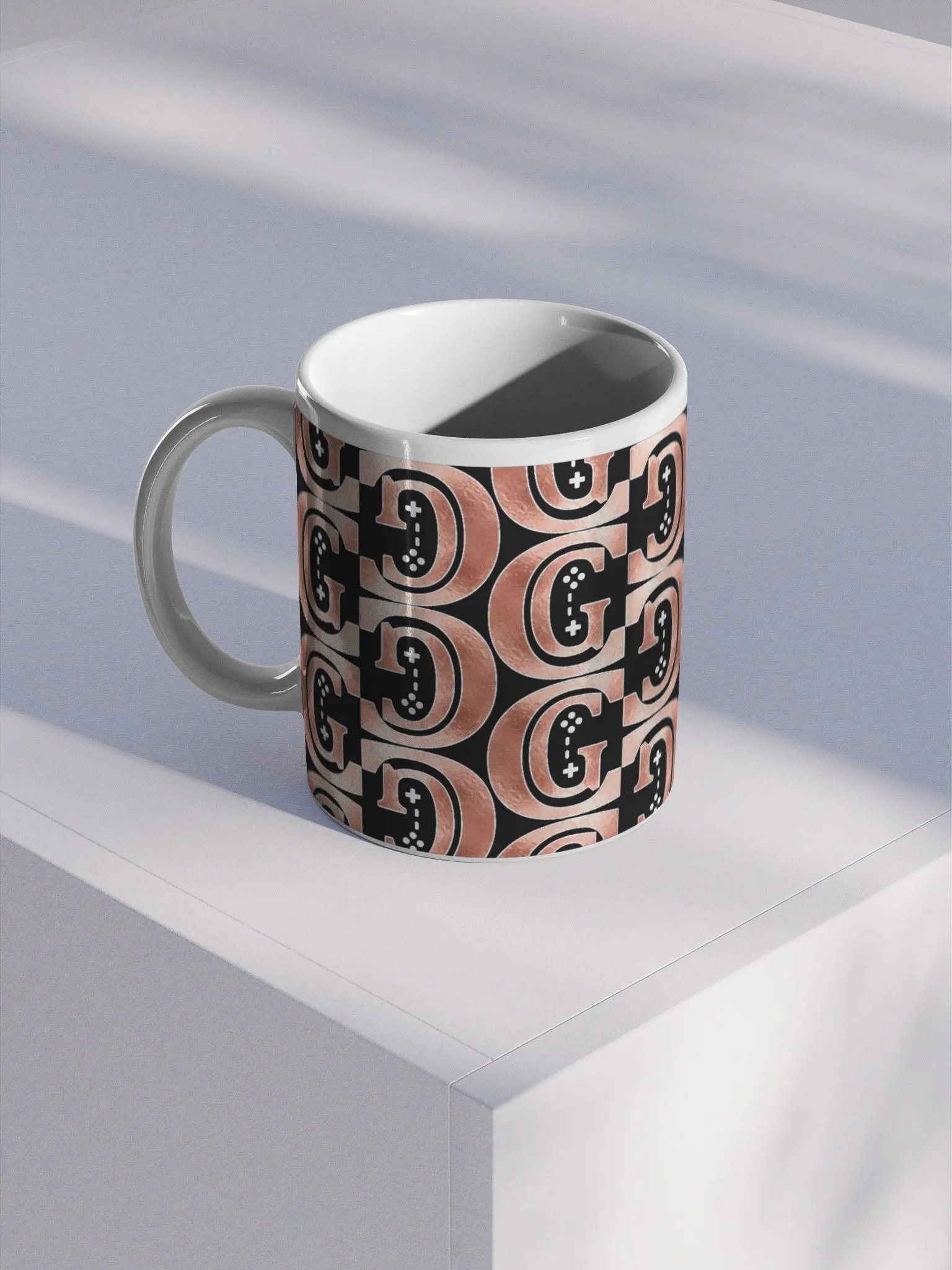 Dark Rose Gold Logo Pattern Mug product image (1)