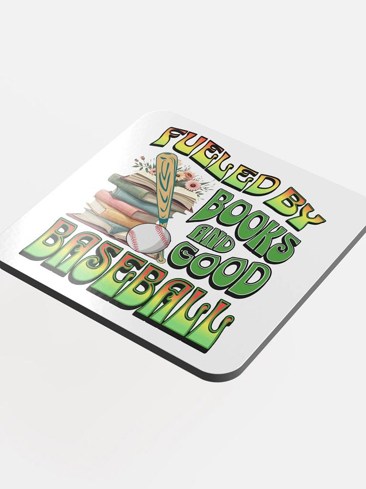 Fueled By Books And Good Baseball Literary Diamond Coaster Set product image (1)