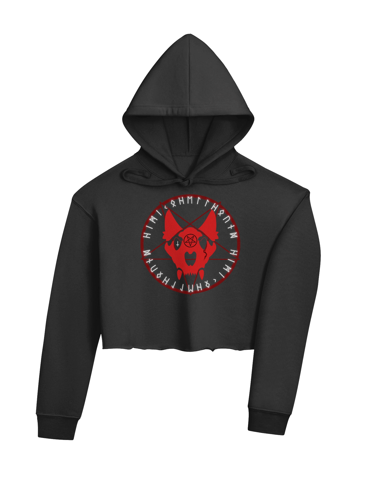 logo crop top hoodie product image (4)