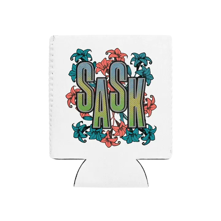 Sask Saskatoon Saskatchewan Floral Can Cooler product image (1)