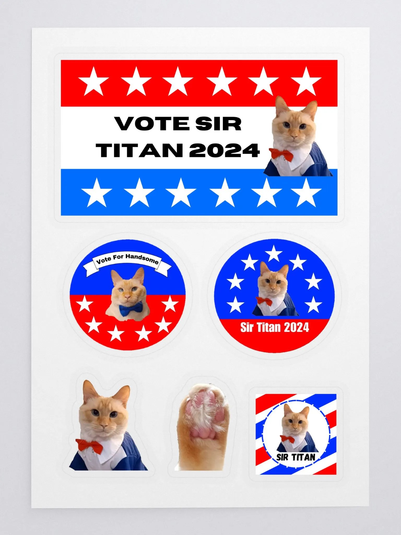 Vote Sir Titan Sticker Sheet product image (3)