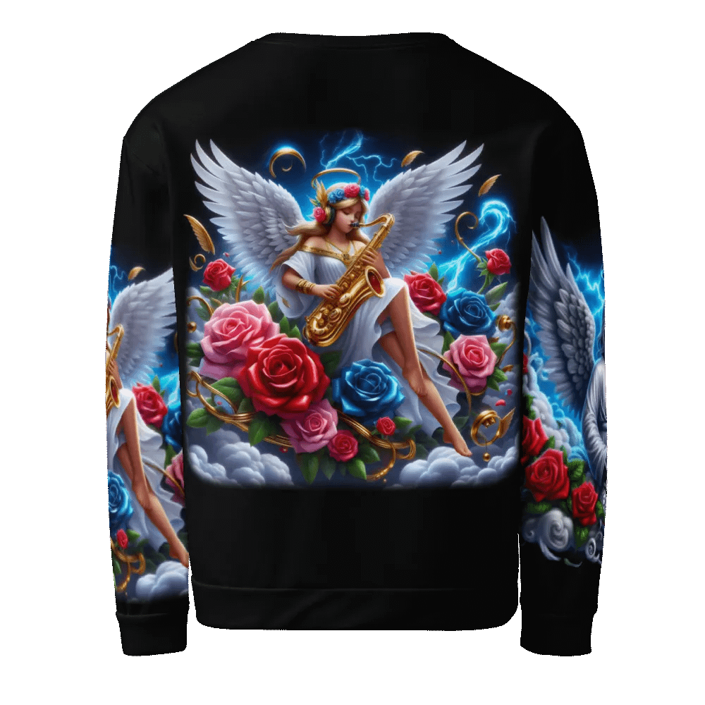 Angels making Music with a Saxophone - All-Over Unisex Sweatshirt #32 product image (3)