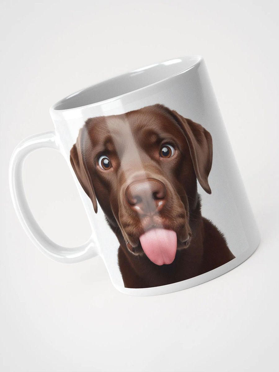 Rude Brown Labrador #Humorous Glossy Mug - White product image (3)