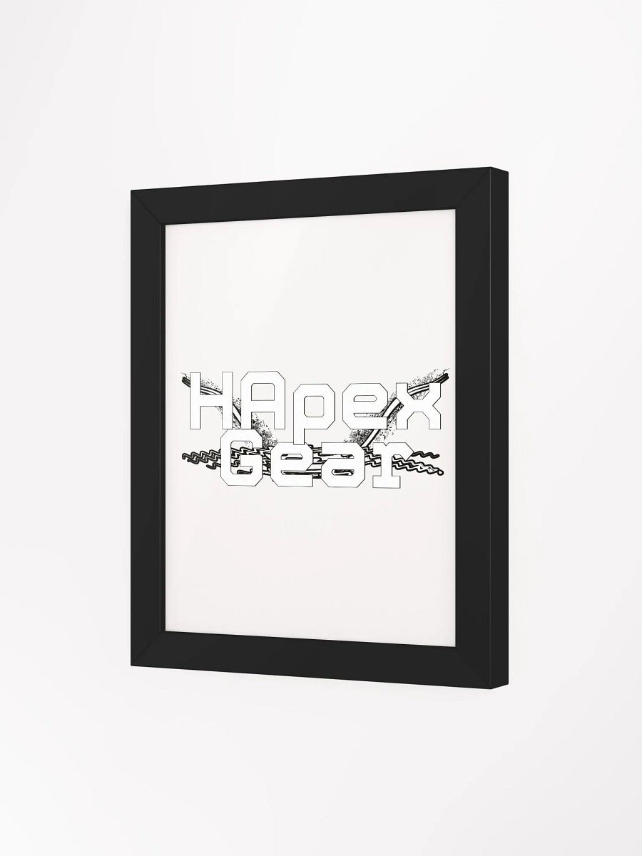 Framed - High-Quality Matte Poster - White HApex Gear White Logo product image (3)
