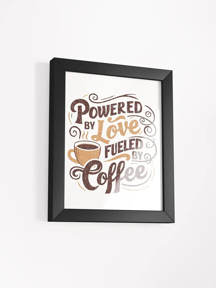 Love & Coffee Art Print in Ayous Wood Frame product image (16)