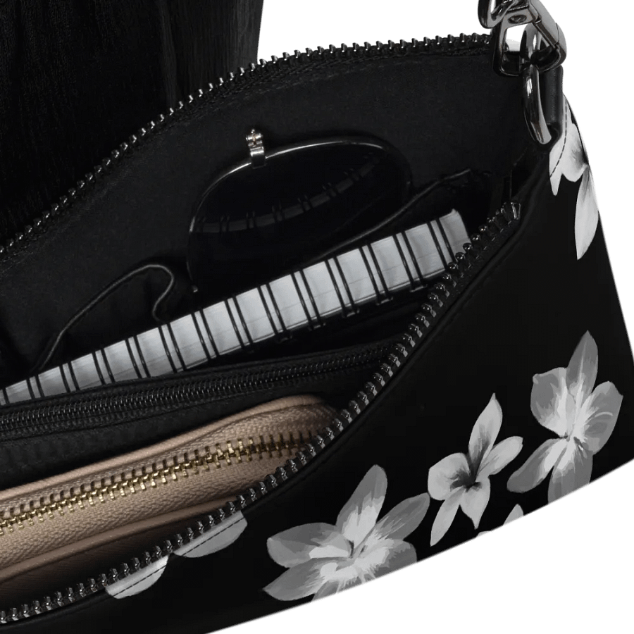 Volcanic Ash Translucent Caribbean Flower Print Crossbody Bag product image (3)