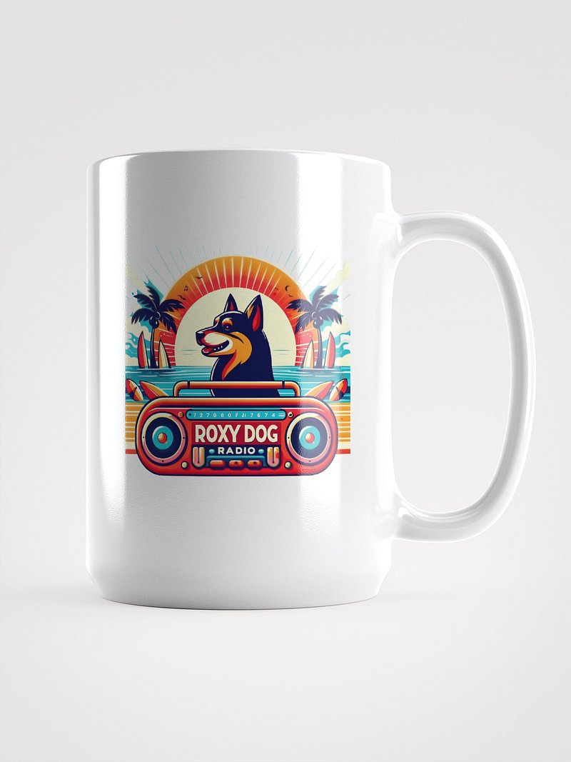 Roxy Dog Radio Boombox Beach Coffee Mug