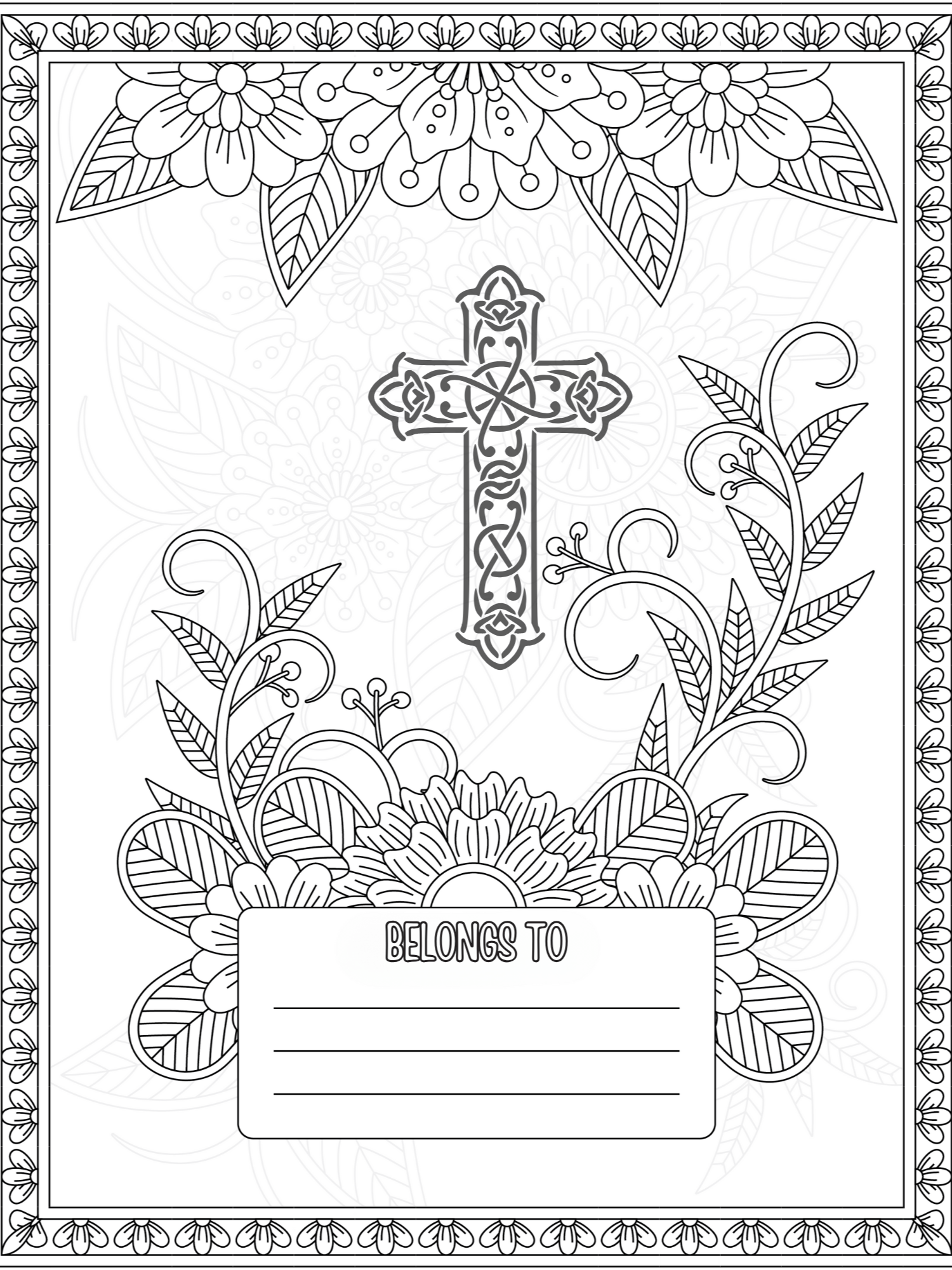 Flowers of Faith Bible Verse Coloring Book product image (2)