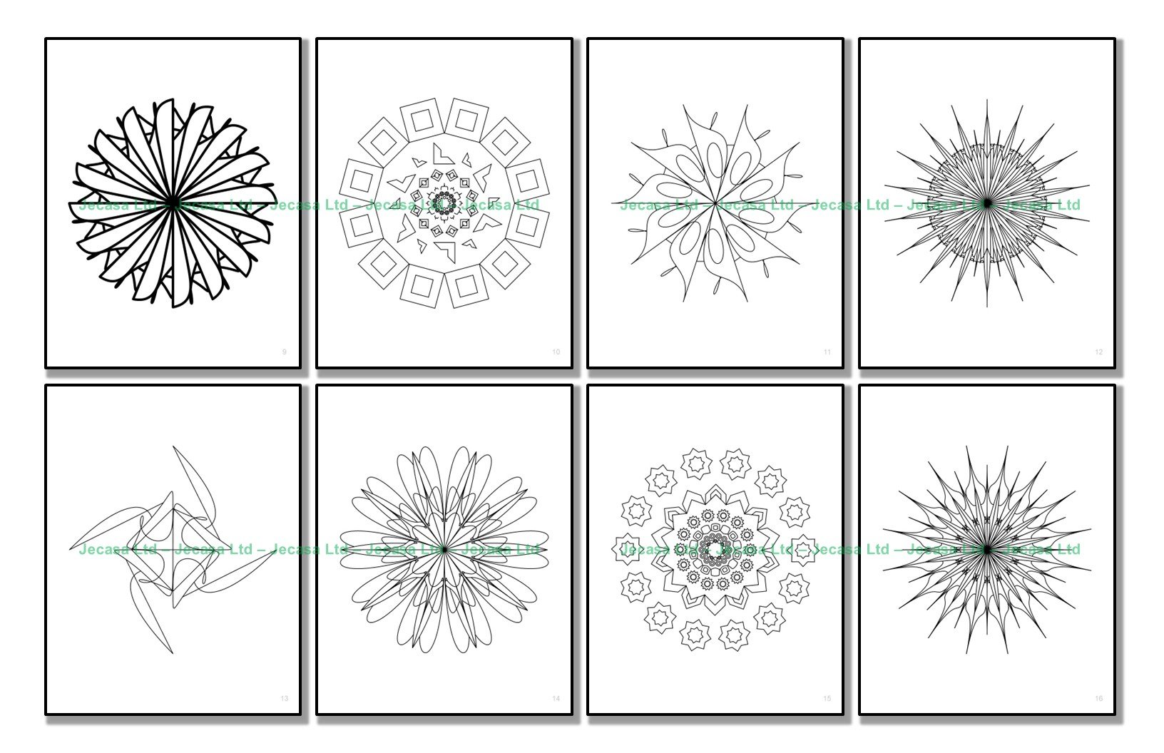 100 Geometric Mandala Coloring Pages | PDF | Digital File | Series GM2025 Vol. 12 product image (4)