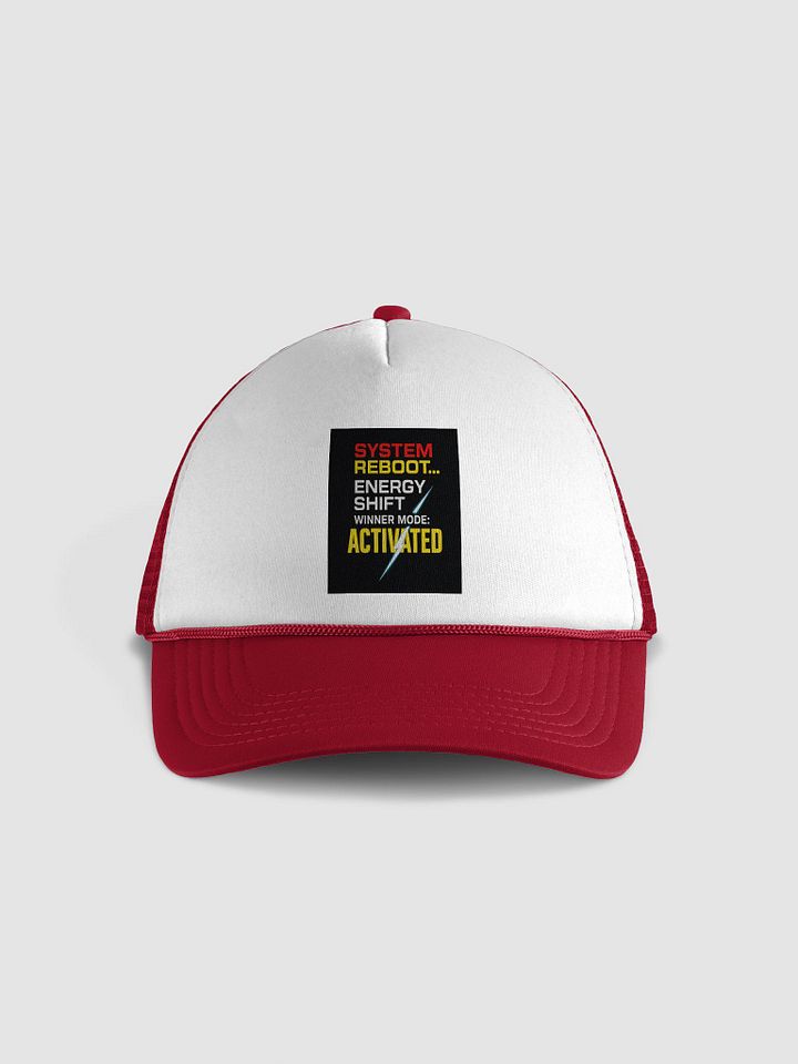 System Reboot Cap – Winner Mode (Red & White) product image (1)